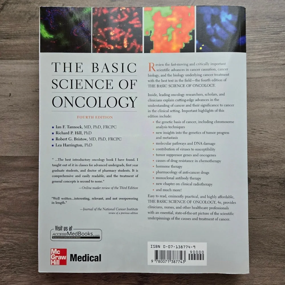 The Basic Science of Oncology Fourth Edition Textbook Ian F Tannock MD FRCPC